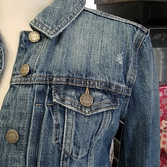 LOFT Super Cute Pleated Denim Jacket - Picture 3 of 5